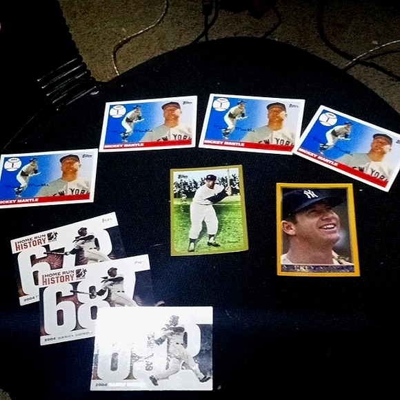 Mickey Mantle cards and Barry Bonds cards